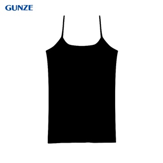 GUNZE เสื้อสายเดียว Pack คู่ รุ่น NH21P4 สีดำ