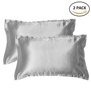 2pcs 100% Satin Satin Pillowcase Summer Pillow cover