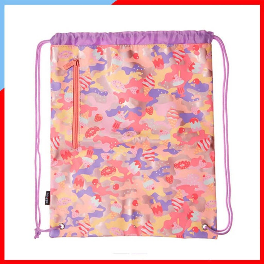 SMB147 กระเป๋าหูรูดใส่ผ้าเปียก กันน้ำ smiggle Seek Drawstring Bag