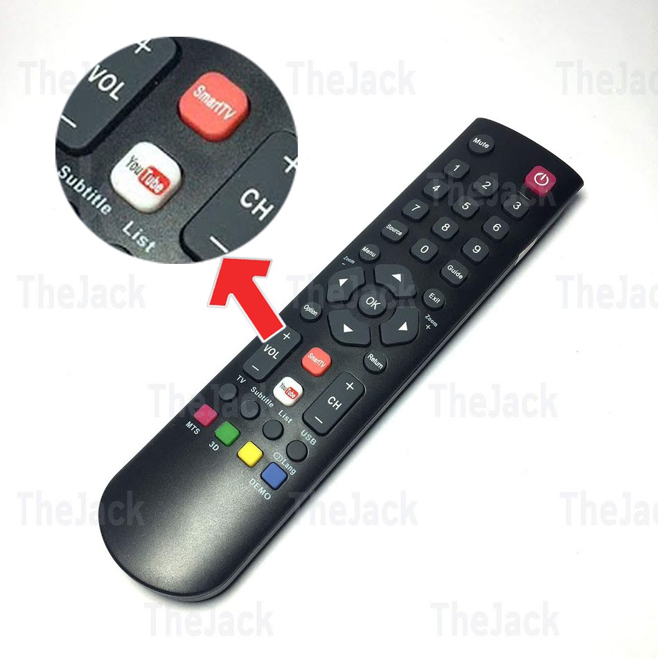 TheJack รีโมท TCL รุ่น สมาร์ททีวี มีฟังก์ชั่น Smart TV &amp; YouTUBE (Remote TCL Smart TV &amp; YouTUBE Function)