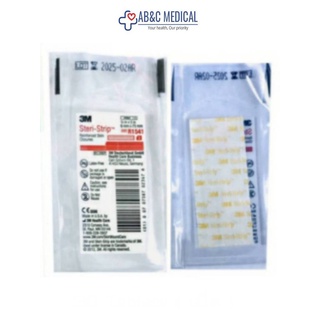 Steri-Strip 3M Reinforced Skin Closures R1541 ขนาด 6mm X 75 mm ซอง 6 เส้น สีขาว AB