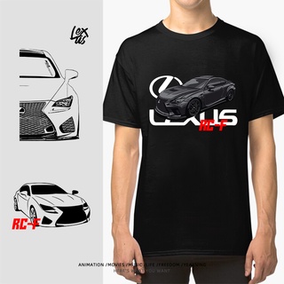 เสื้อยืดโอเวอร์ไซส์Lexus RCF Dongying Racing Performance Sports Car JDM Fans Modified Car Culture เสื้อยืดผ้าฝ้ายแท้แขนส