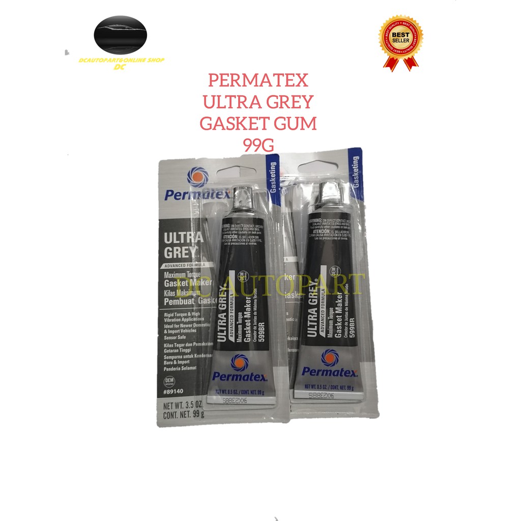 PERMATEX ULTRA GREY MAXIMUM TORQUE GASKET MAKER 599 GUM GASKET