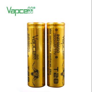 Vapcell T28 INR18650 2800mAh 3.7V ของแท้ 2ก้อน แถมฟรีกระเป๋าใส่ถ่าน