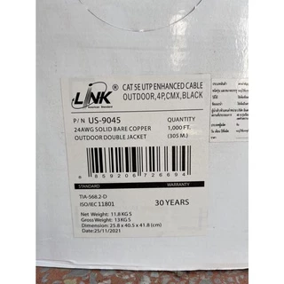 สายแลน CAT5e Link รุ่น US-9045 ประเภท Outdoor กล่อง 305 เมตร