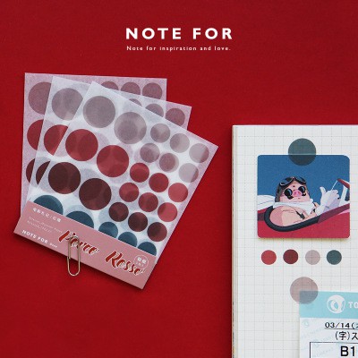 เซท Sticker รูป Bullet Point 1 เซทมี 3 แผ่น เซทสติ๊กเกอร์รูปวงกลม