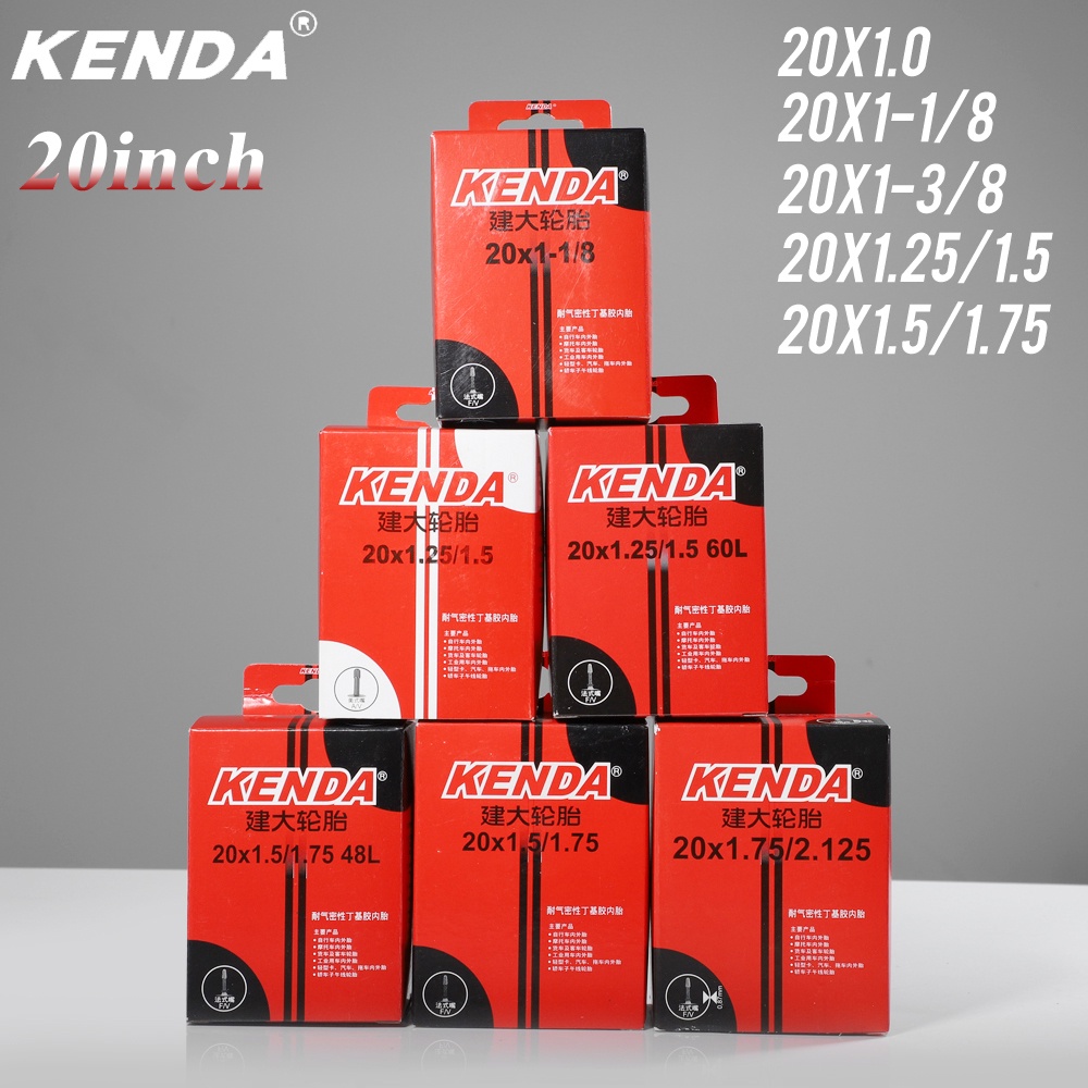 1PCS KENDA ยางในจักรยาน 20x1.0 20x1.25/1.5 20x1-1/8 20x1-3/8 20X1.5/1.75 A/V F/V ยางใน mtb จักรยานหล