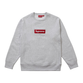 SLUM LTD - Supreme Box Logo Crewneck (FW18) Ash Grey