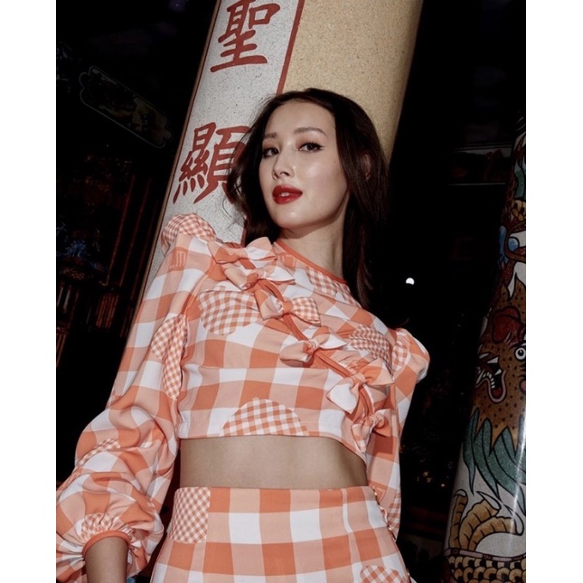 ชุดเซ็ทCo-Ord เสื้อ&กระเปง🧡🤍🧡แบรนด์Landmeeแท้💯