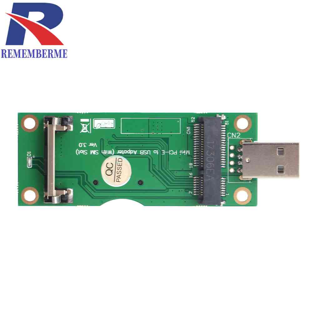 อะแดปเตอร์ Mini PCI-E เป็น USB พร้อมช่องเสียบซิมการ์ด 8Pin สําหรับโมดูล WWAN LTE