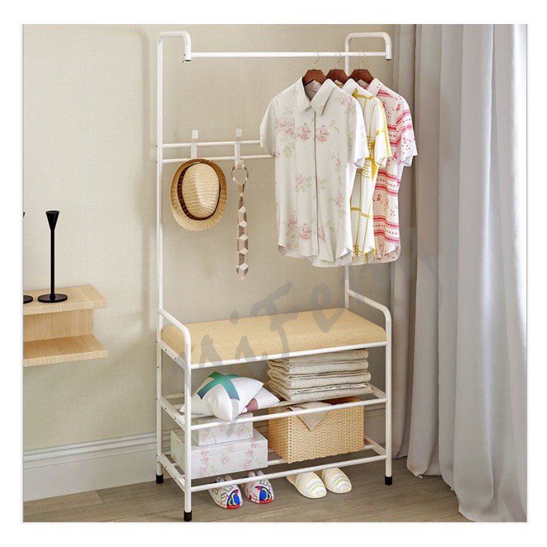 YiFeng ราวแขวนเสื้อ แขวนสิ่งของ ชั้นวางของ 3 ชั้น 082Y