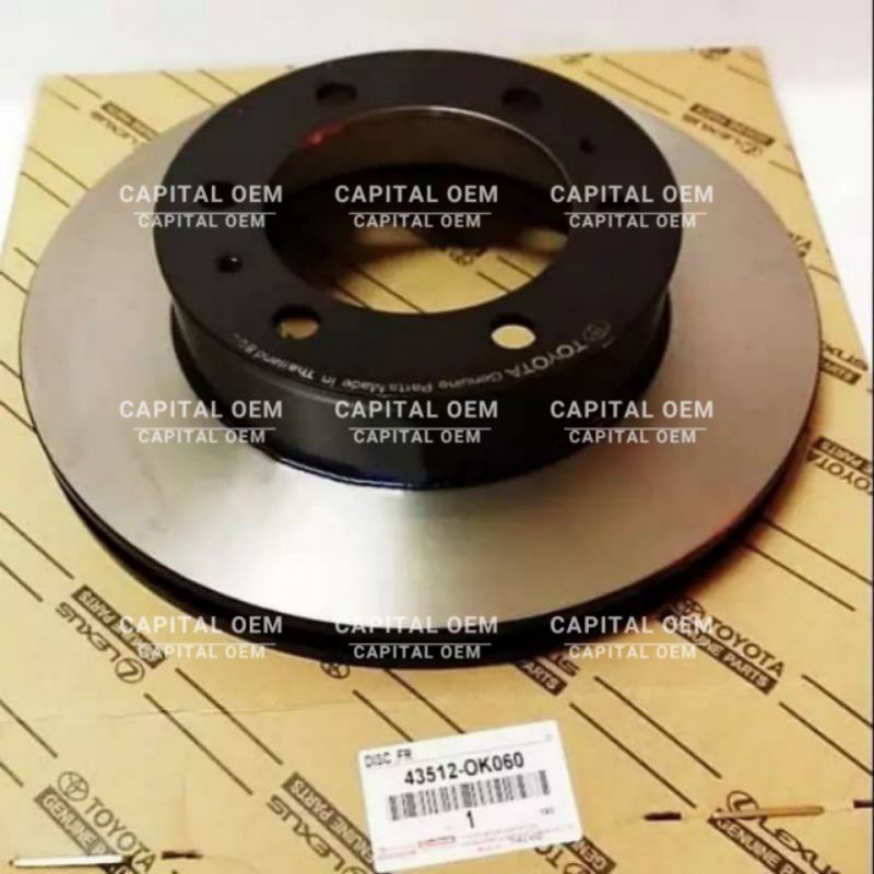 TOYOTA HILUX KUN25 KUN26 FRONT DISC ROTOR ชุดใหม่ (2 ชิ้น) 43512-0K060