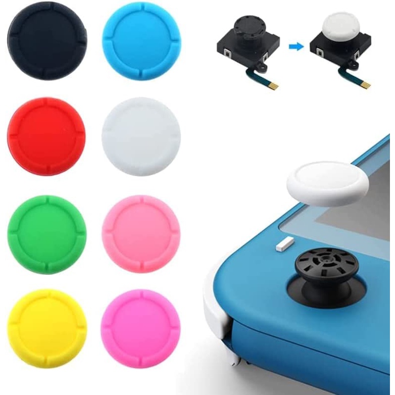 ฝาครอบปุ่มกดจอยสติ๊กอะนาล็อก 3D แบบเปลี่ยน สําหรับ Nintendo Switch NS Switch Lite Joy-Con 1 ชิ้น