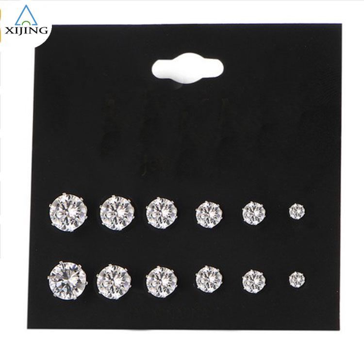 【XIJING】ชุดเครื่องประดับสตรีต่างหู Stud Earrings 12 ชิ้น / ชุด