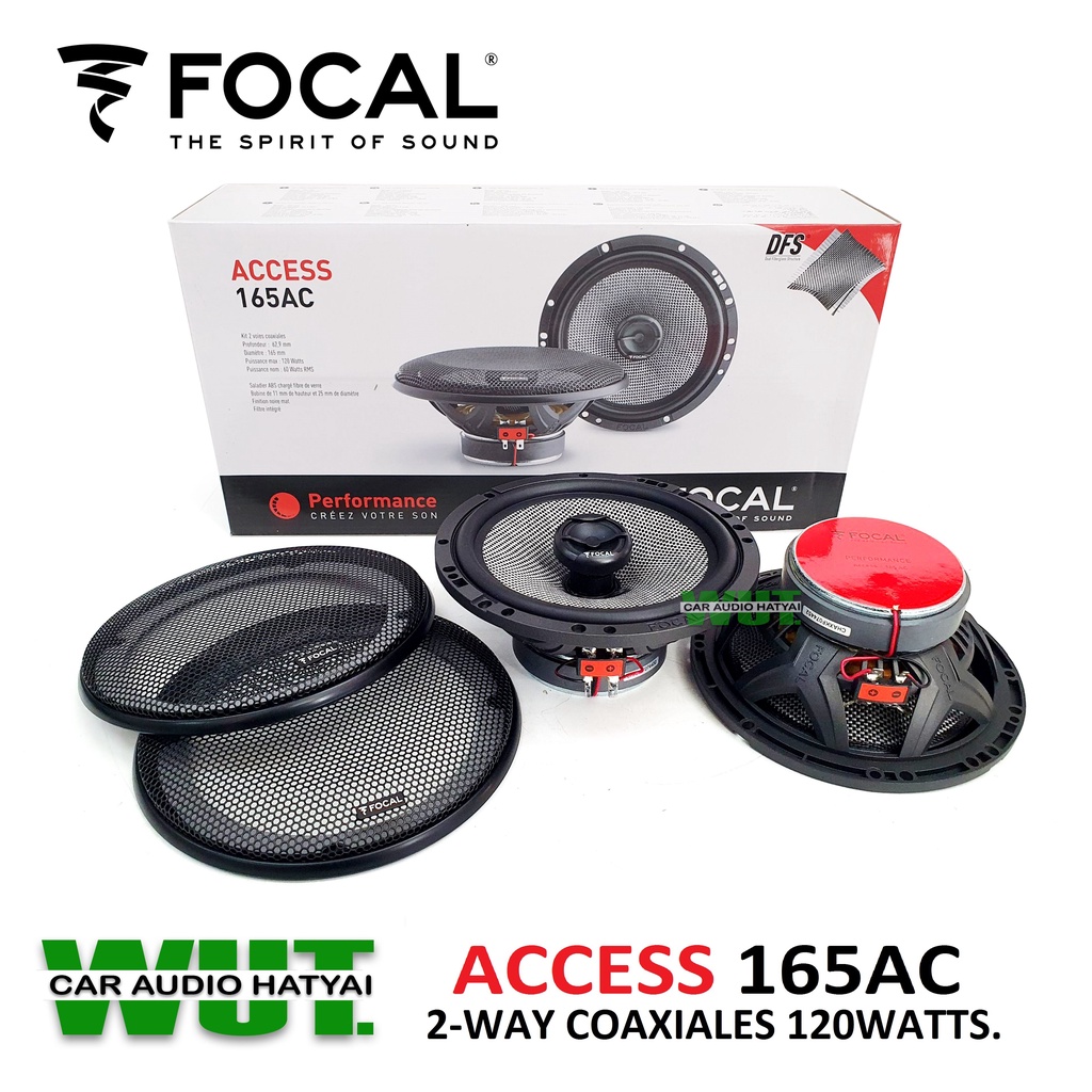 FOCAL ลำโพงเสียงกลางแหลม 6.5นิ้ว (แกนร่วม) 2-way 2ทาง กำลังขับ 120วัตต์ Focal รุ่น Access 165AC = 1ค