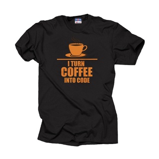 Lsmtx1 เสื้อยืดแขนสั้นลําลอง ผ้าฝ้าย พิมพ์ลายโปรแกรมเมอร์ I Turn Coffee Into Code Html It Manager พลัสไซซ์ สําหรับผู้ชาย