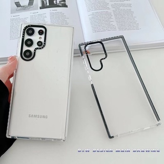 เคสโทรศัพท์มือถือแบบนิ่ม ใส กันกระแทก เรียบง่าย หรูหรา สําหรับ Samsung S20 S21 S22 S20Ultra S21Ultra S22Ultra S20+ S21+ S22+ Plus