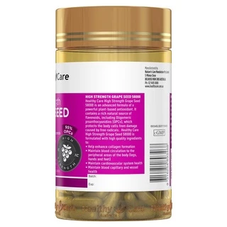 Healthy Care Grape seed Extract 58000 mg 200 Capsules สารสกัดเมล็ดองุ่น เฮลท์ตี้ แคร์