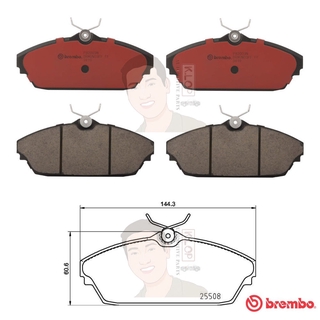 P82 003C ผ้าเบรก F (แท้ BREMBO รุ่น Ceramic) TATA Xenon 2.2 Pickup ปี09-&gt;