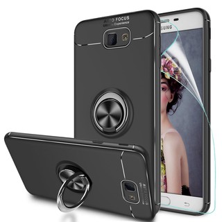 Samsung Galaxy J3 J5 J7 pro J2 Prime J4 J6 plus 2017 เคสมือถือ TPU Case นุ่มกันกระแทกหรูหราแหวนแม่เหล็ก Kickstand กรณี