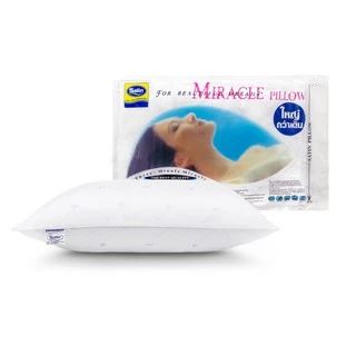 Satin หมอนหนุนสุญญากาศ Miracle Pillow ใบใหญ่ สัมผัสแน่น ไม่ยวบ ขนาด 19” x 28” จำนวน 1 ใบ