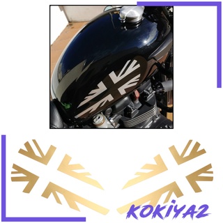 [Kokiya2] สติ๊กเกอร์ติดถังน้ํามันซ้ายและขวาสําหรับ Triumph T100 T120 สีทอง