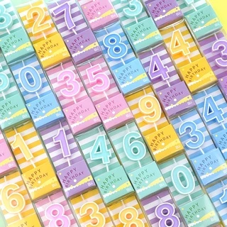 A52 🎁พร้อมส่ง ถูกที่สุด🎁 เทียนวันเกิดตัวเลขสีพลาสเทล New🧸 พร้อมส่งในไทย
