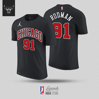 เสื้อยืด ลายบาสเก็ตบอล Nba Chicago BULLS No. 91 Dennis RODMAN