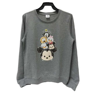 เสื้อสเวตเตอร์ Tsum Tsum เสื้อแขนยาวสไตล์เกาหลี เสื้อผ้าแฟชั่น สีเทา