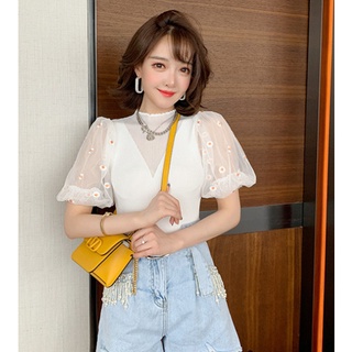 🥰เสื้อยืดผ้าร่อง คอเต่าสวยๆๆ🌸 อกได้34-36" เสื้อผ้าร่อง พร้อมส่ง‼️