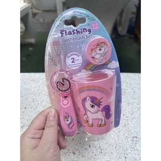 🦷 ชุดแปรงสีฟันเด็ก Dr.Phillips มีไฟกระพริบจับเวลาแปรงฟัน 2 นาที พร้อมแก้ว แถมที่ครอบแปรง น่ารักมากๆ