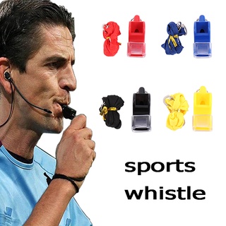 นกหวีดพลาสติก นกหวีดพร้อมสายห้อยคอ นกหวีดมีสายคล้องคอ เชือกเส้นเล็กฟรี 115db whistle Simplegoal