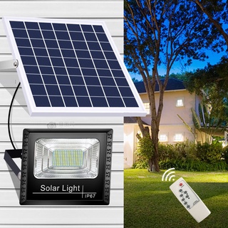 ไฟโซล่าเซล 45w 100w ไฟโซล่าเซลล์ LED solar light แสงสีเหลือง สีขาว ไฟสปอตไลท์ ไฟ solar cell กันน้ำ IP67 รับประกัน 3 ปี