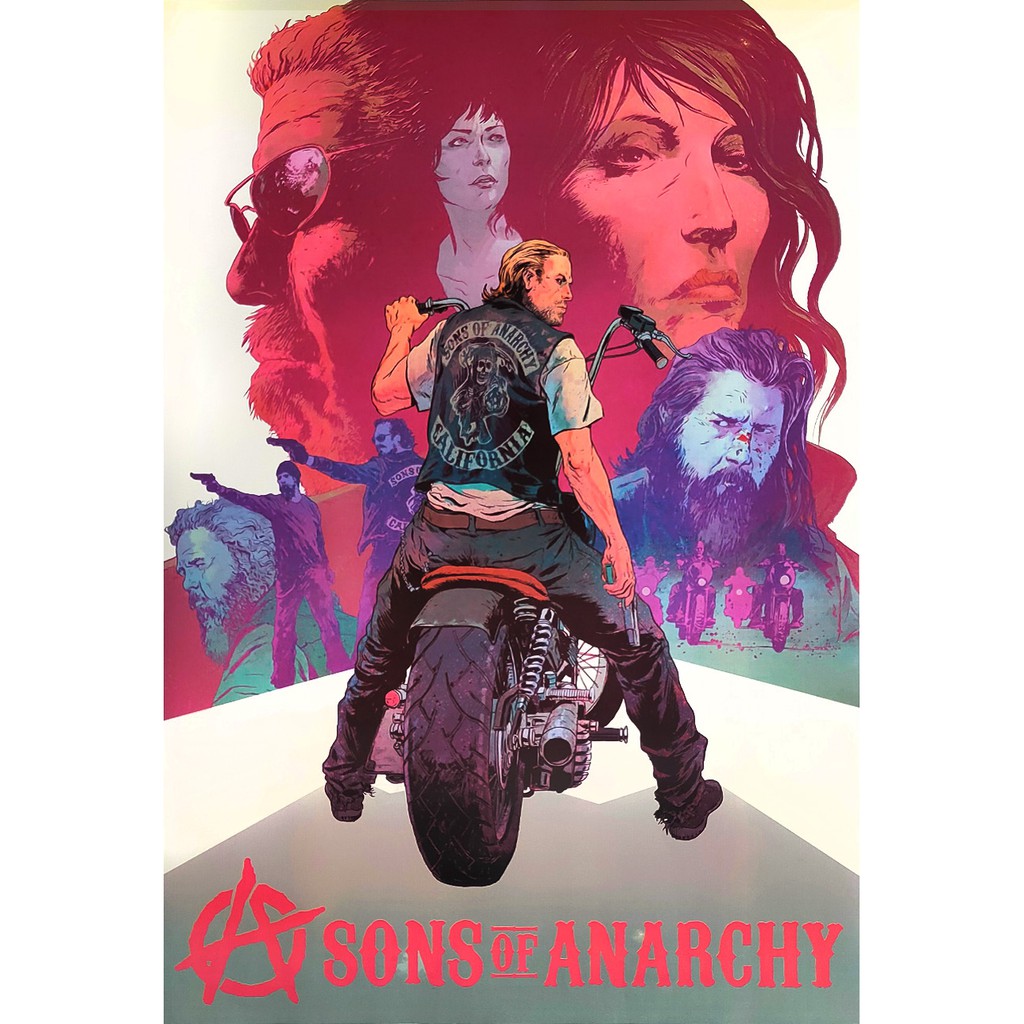 โปสเตอร์ หนัง SONS OF ANARCHY SOA 2008 POSTER 24”x35” Inch American TV Series CHARLIE HUNNAM v8
