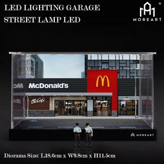 Moreart Diorama โมเดลฟิกเกอร์เรซิ่น 1/64 MCD ไฟ LED ของเล่นสําหรับเด็ก