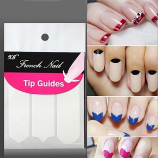 ✨3สไตล์ 💅🏻สติกเกอร์ติดปลายเล็บ สติกเกอร์ตกแต่งปลายเล็บ Nail tips guide french nail