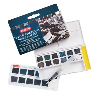 Derwent tinted charcoal paint pan set 12