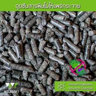 CatHoliday ไวล์ดลอฟ ขี้เลื่อยอัดแท่ง ขนาด 4 ลิตร Wildloft Activated Charcoal ขี้เลื่อยอัดแท่งไม้สน ขี้เลื่อยชาร์โคล