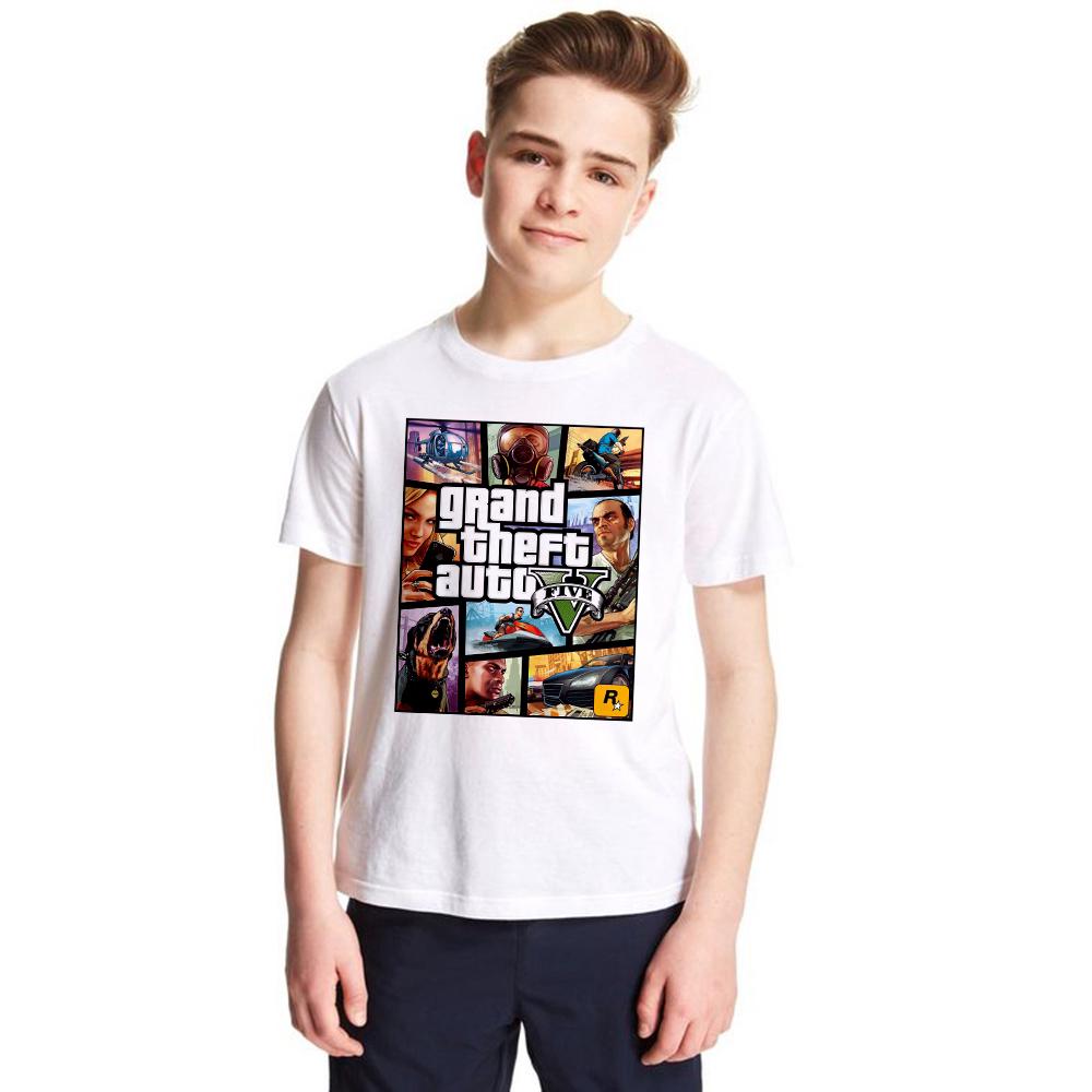 gta 5 เสื้อยืดเด็กชายหญิง