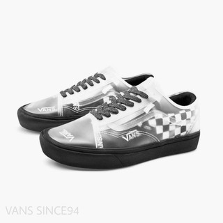 [ของแท้ ส่งฟรี จากไทย] VANS COMFYCUSH SLIP-SKOOL - (VANS BLOCK) BLACK/CHECKER