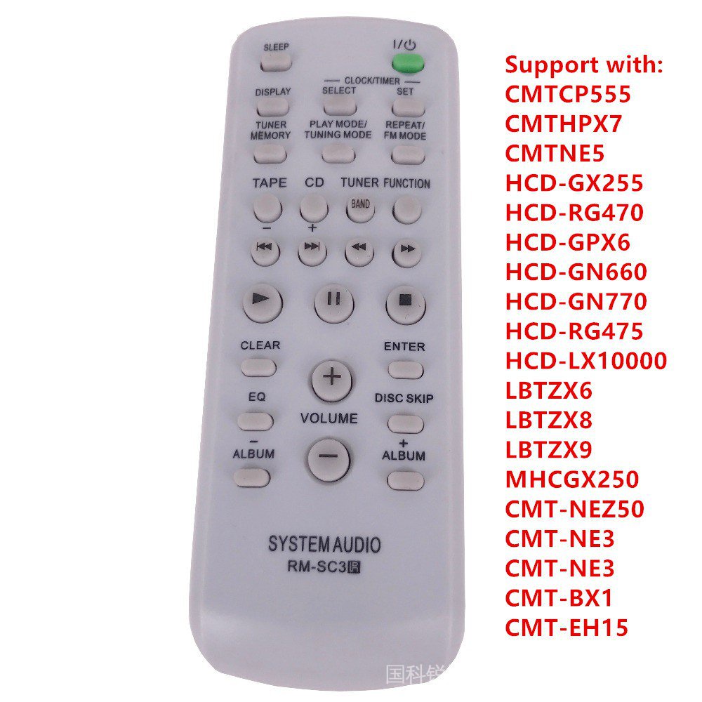 เปลี่ยนใหม่สําหรับ Sony CD HiFi ระบบเสียงรีโมทคอนโทรล RM-SC3 สําหรับ cmtcp555 cmthpx7 cmtne5 lbtzx6 