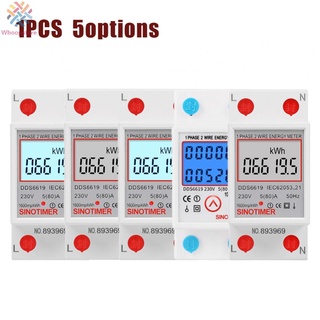 WHOOPS~DDS6619 5-80A 230V LCD-Digital Single Phase Energy Watt KWh Meter DIN Rail Mount#whoopstore