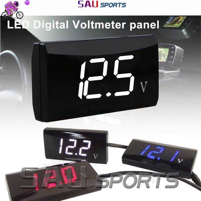 เครื่องวัดโวลต์ 12V กันน้ำ สำหรับมอเตอร์ไซค์/รถยนต์ รุ่น P-12