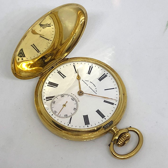 นาฬิกามือสอง ของแท้ นาฬิกาพกไขลาน Zenith pocket watch 1900 ขนาด ตัวเรือน 47 mm