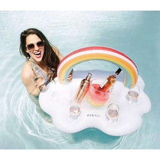 บาร์ลอยน้ำรูปก้อนเมฆ สายรุ้ง Inflatable rainbow cloud ice ba