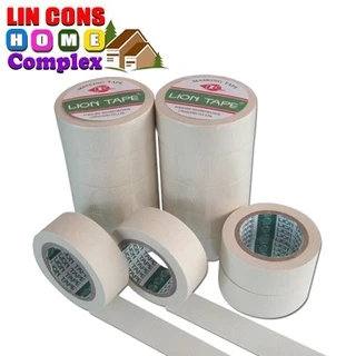 กระดาษกาวย่น เทปย่น Painting Masking Tape LION ขนาดหน้ากว้าง 1 นิ้ว 1.5 นิ้ว 2 นิ้ว และ ขนาด 3 นิ้ว (ขายปลีกต่อม้วน)