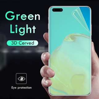 ฟิล์มไฮโดรเจล เต็มจอคลุมขอบโค้ง กันรอย สำหรับ Huawei P20 Pro P30 Lite P40 Mate 20 Nova 7 SE 5T 7i 3i Y7 Pro Y5P Y6P Y9 Prime 2019 Hydrogel Green light eye protection