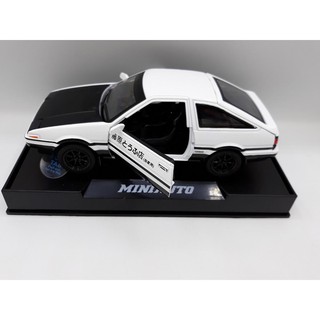 มเดลรถยนต์ TOYOTA AE86 ทำจากเหล็ก สัดส่วน 1:28 ประตู ฝากระโปรง เปิดปิดได้เหมือนจริง มีเสียงมีไฟ ล้อฟรีสามารถสไลด์ได้