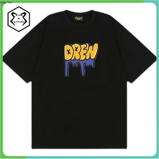 เสื้อยืดแขนสั้น ผ้าฝ้าย ทรงหลวม พิมพ์ลายตัวอักษร Drew House Smiley Niche Tide สไตล์สตรีท สําหรับคู่รัก