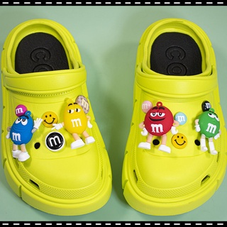 ตุ๊กตาการ์ตูนถั่ว M น่ารัก อุปกรณ์เสริม สําหรับตกแต่งรองเท้า Crocs DIY